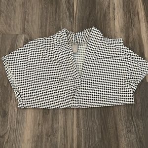 Houndstooth B&W top